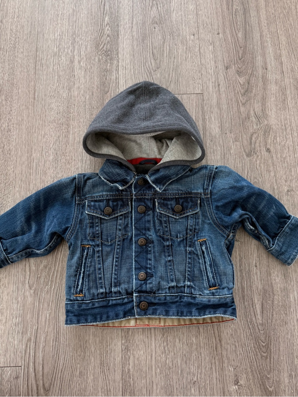 Y2K Gap baby Kids Hooded Denim Jacket